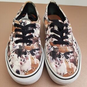 VANS ASPCA CATS 2015 LIMITED EDITION LOW TOP LACE UP SKATE BMX SHOES M 5.5 W 7